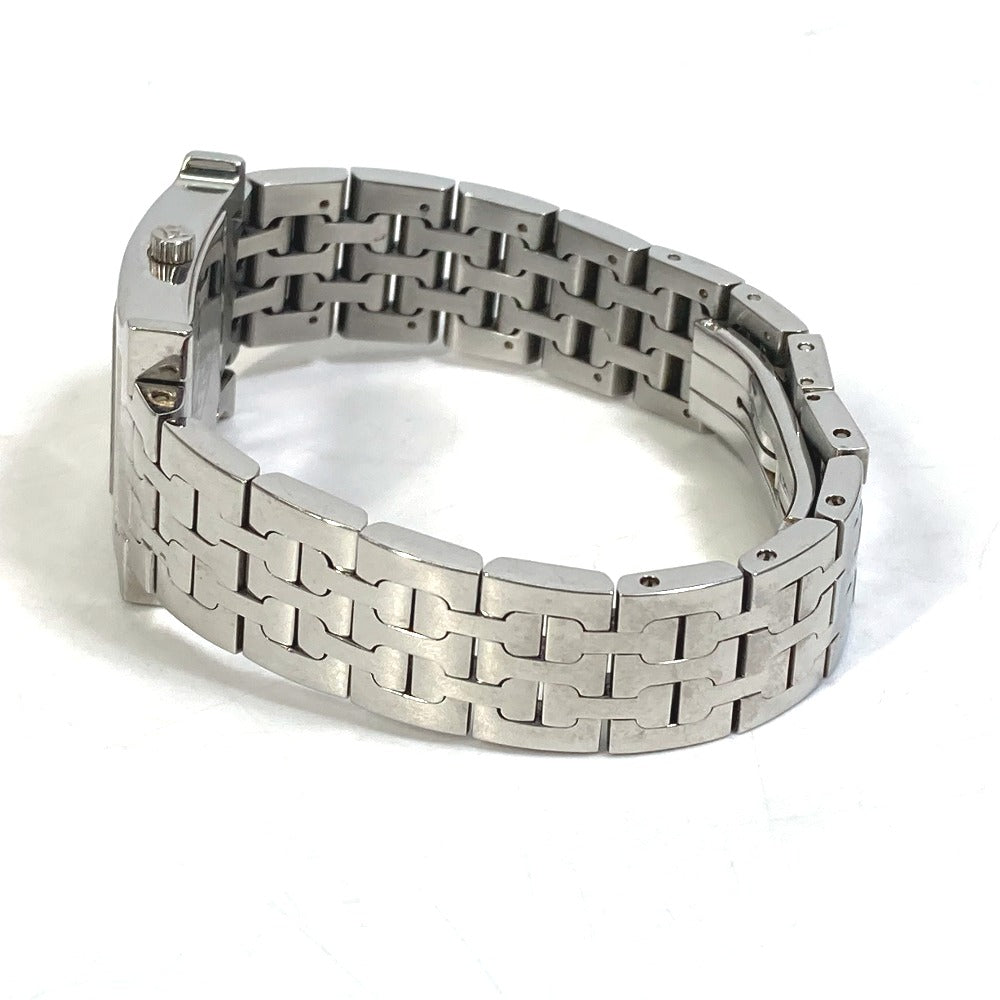 Hermes Watches Quartz Hh1.210 Stainless Steel Silver H Watch Black Dial Women
