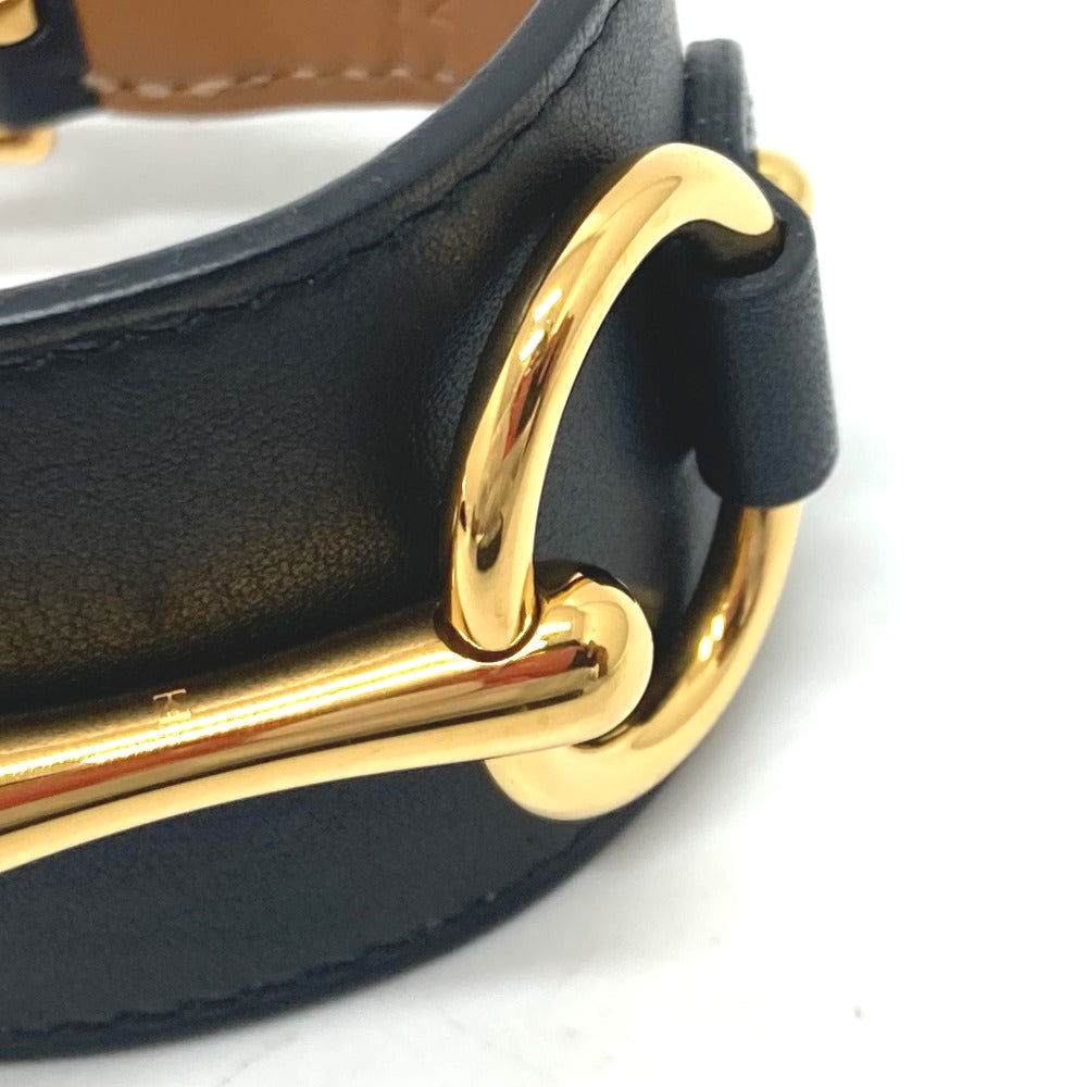 Hermes Bracelet Vaux Swift Black Horsebit Women T2