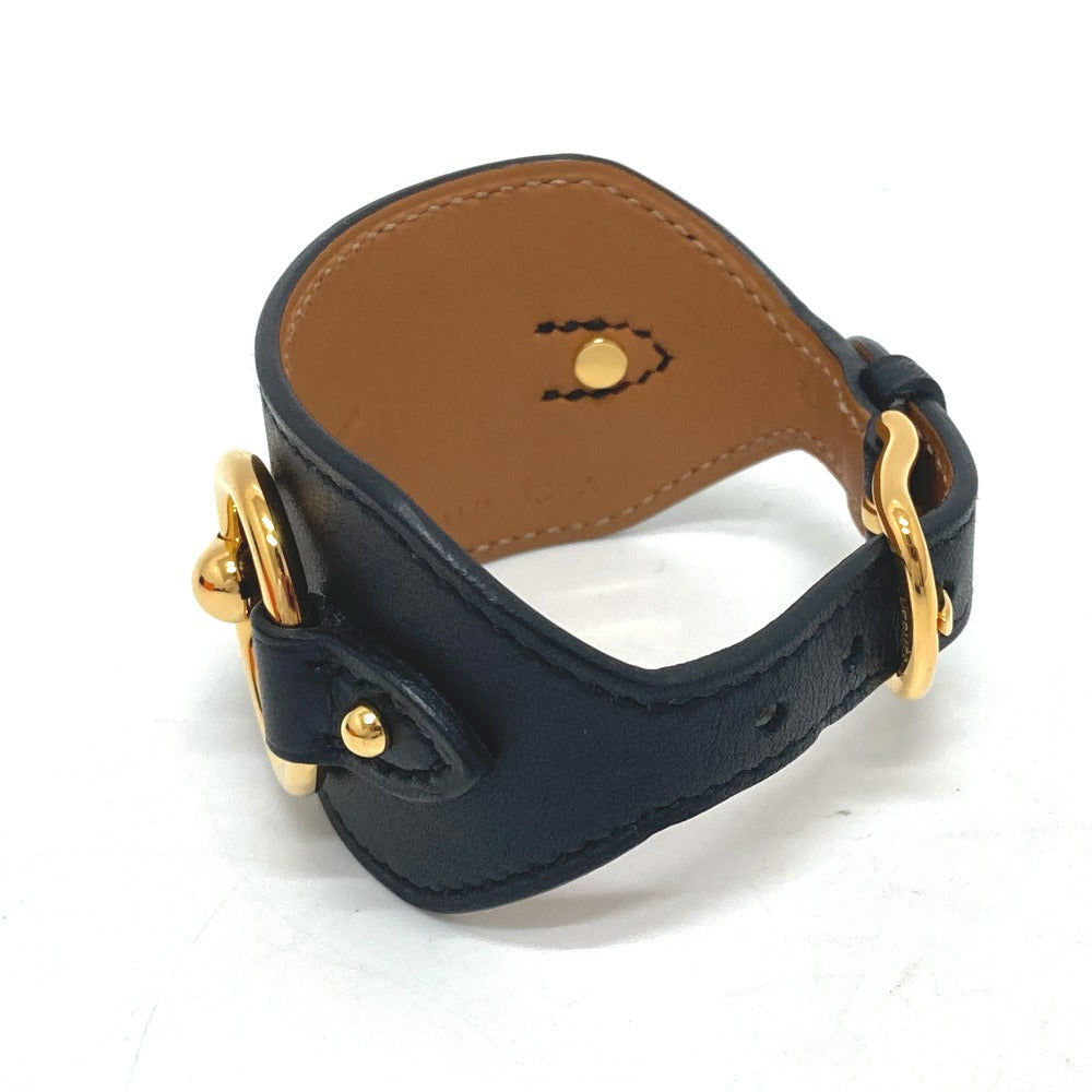 Hermes Bracelet Vaux Swift Black Horsebit Women T2