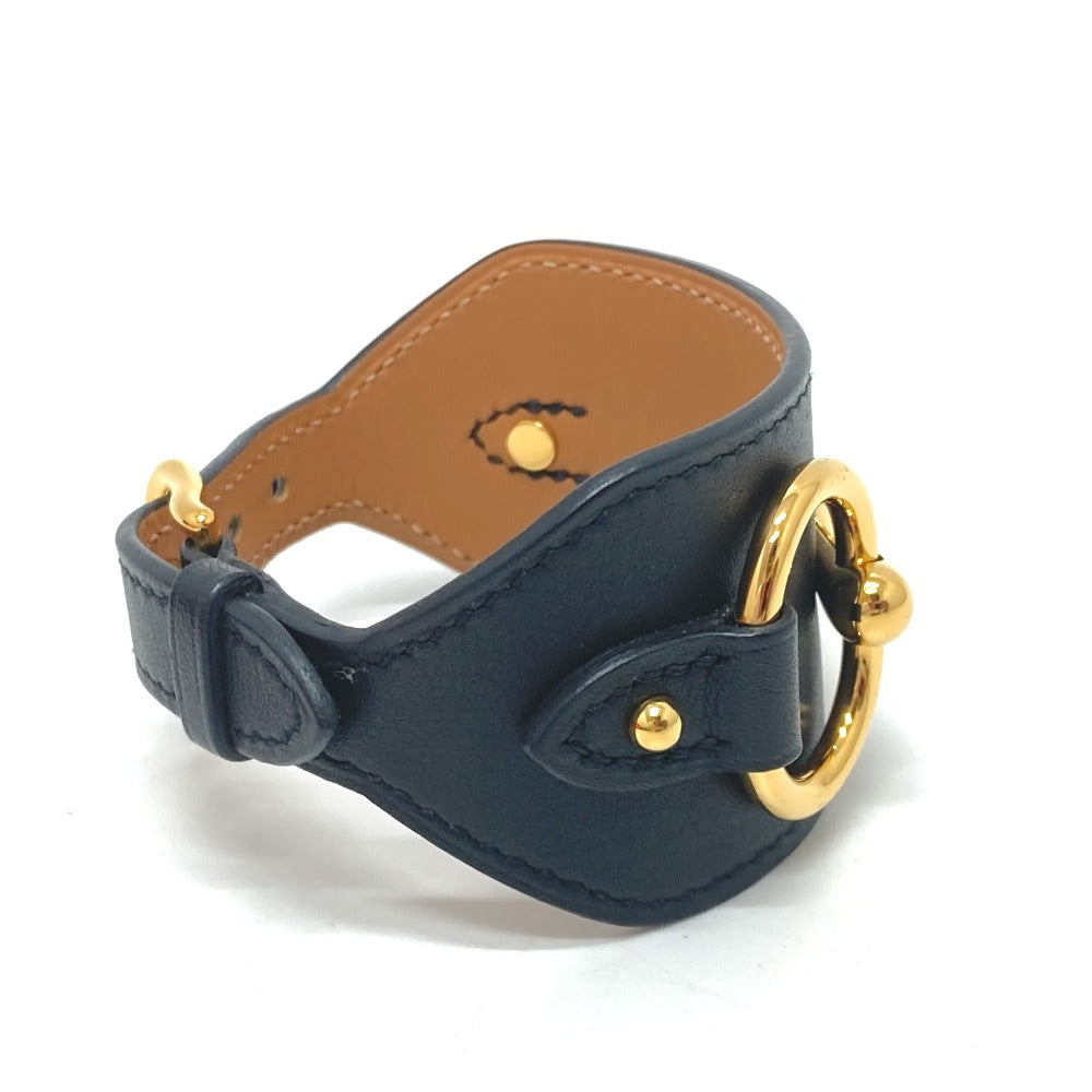 Hermes Bracelet Vaux Swift Black Horsebit Women T2