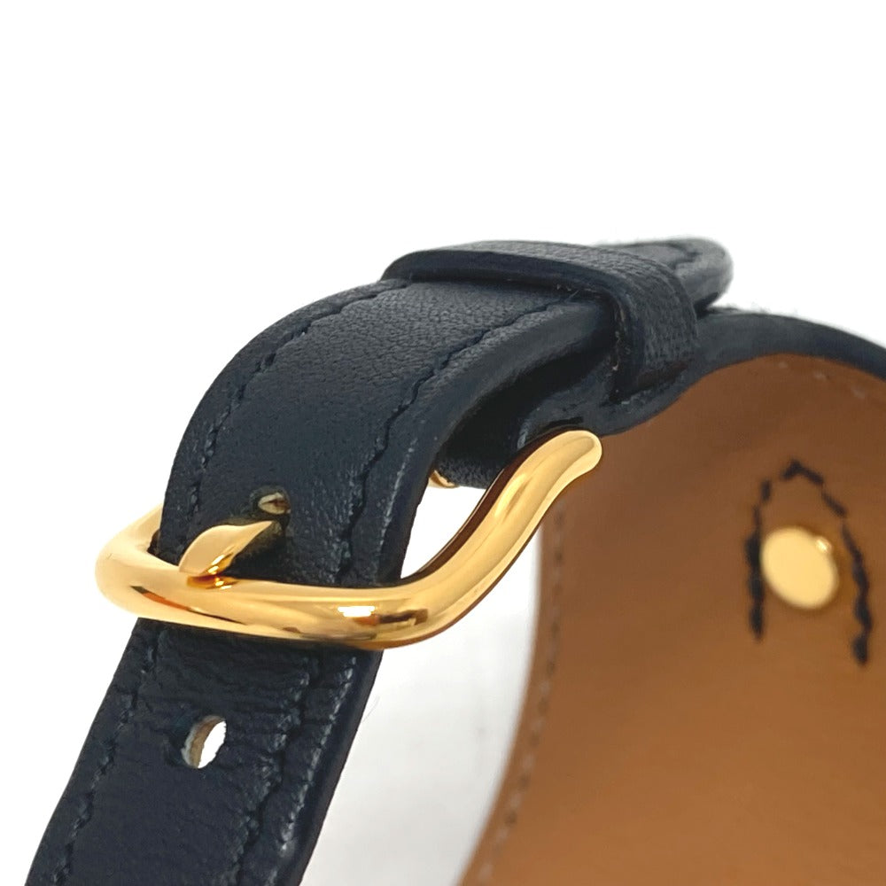 Hermes Bracelet Vaux Swift Black Horsebit Women T2
