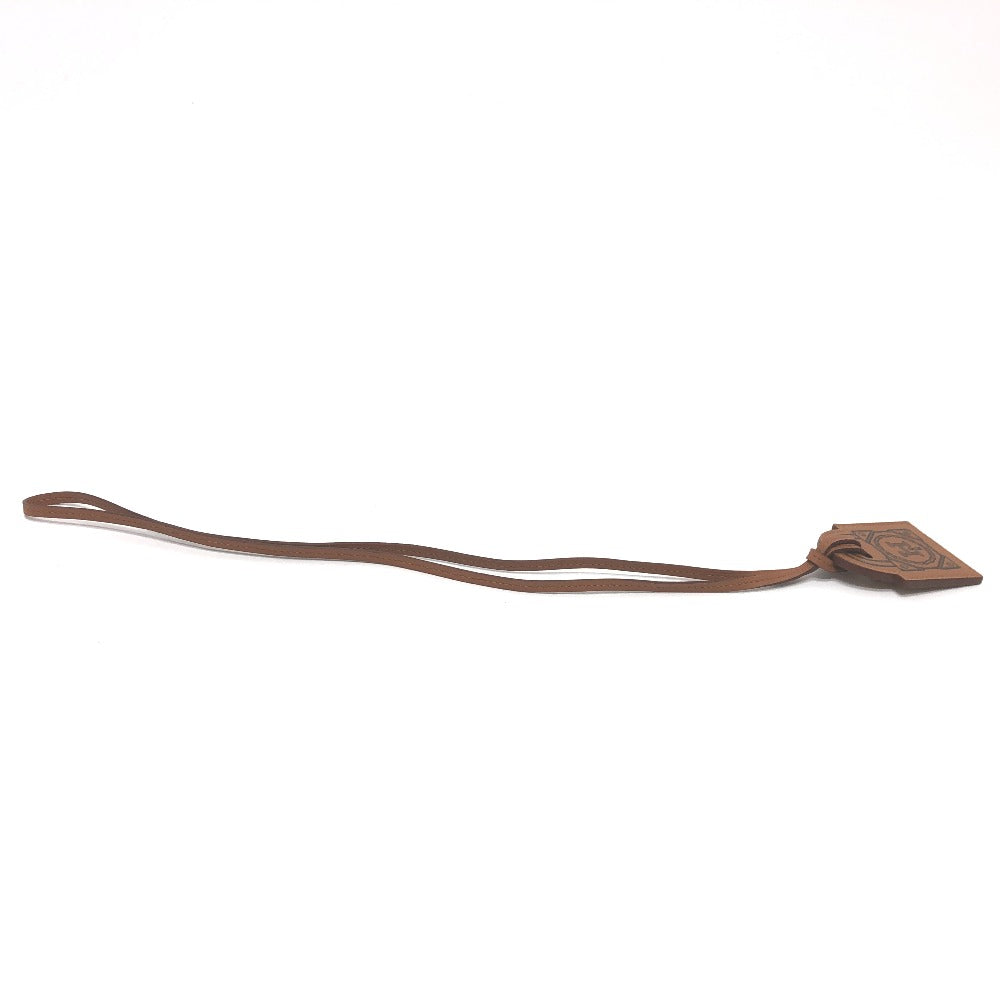 Hermes Necklace Vaux Swift Brown Curiosity Cadena Women