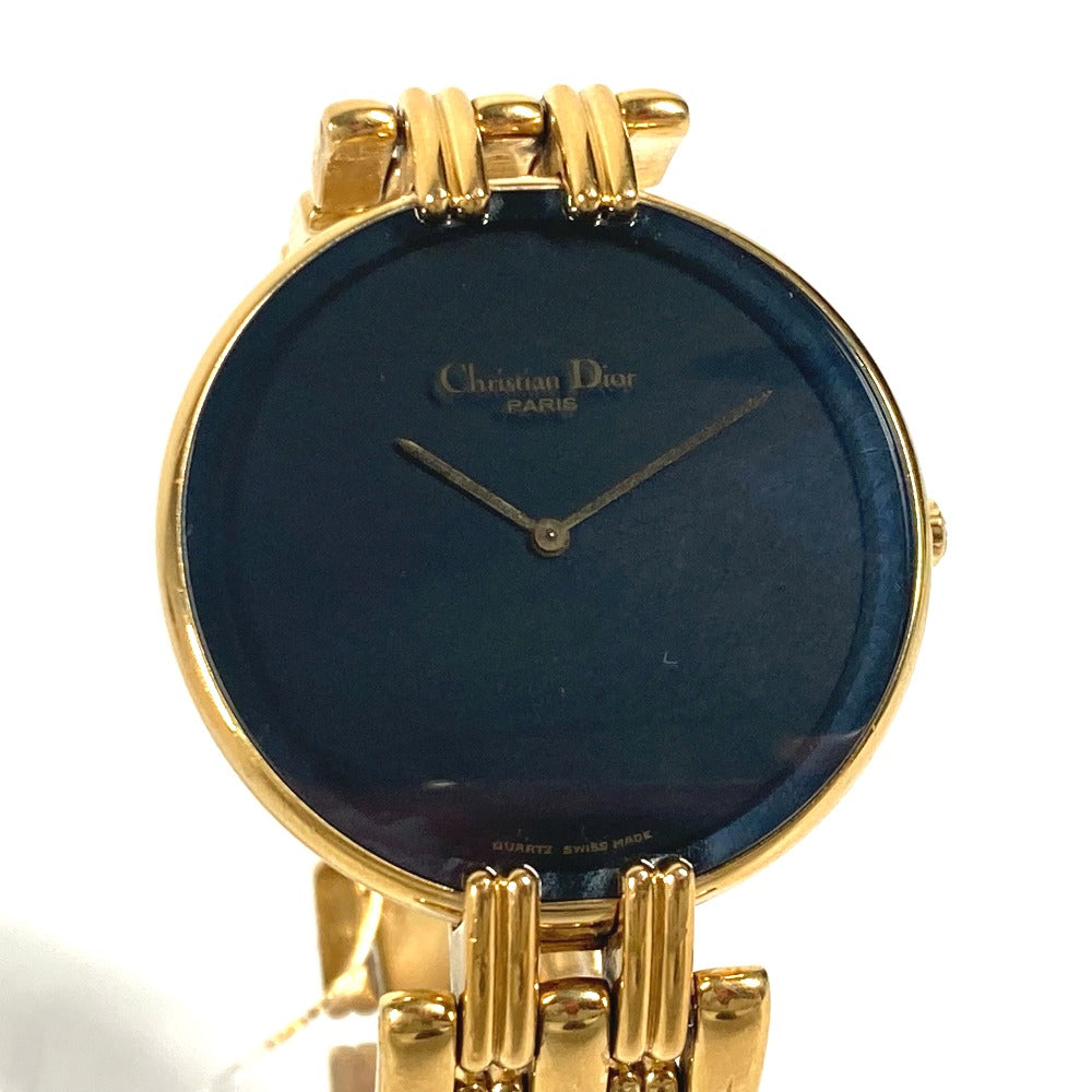 Dior Watches Quartz 47 154-3 Plating, Stainless Steel Gold Bagira Black Dial