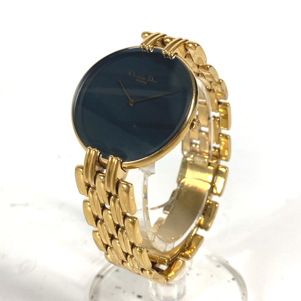 Dior Watches Quartz 47 154-3 Plating, Stainless Steel Gold Bagira Black Dial