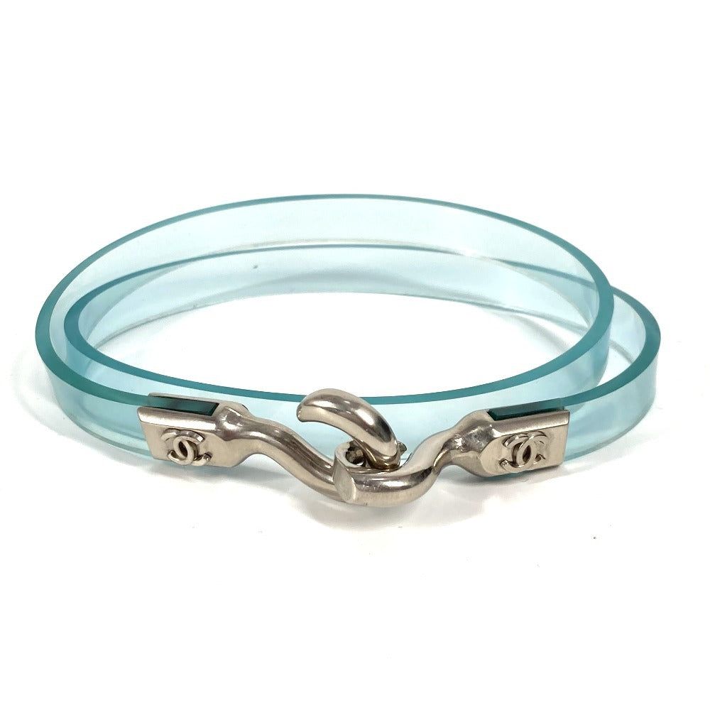 Chanel Belt Plastics Blue 00C Logo Cc Coco Mark Women