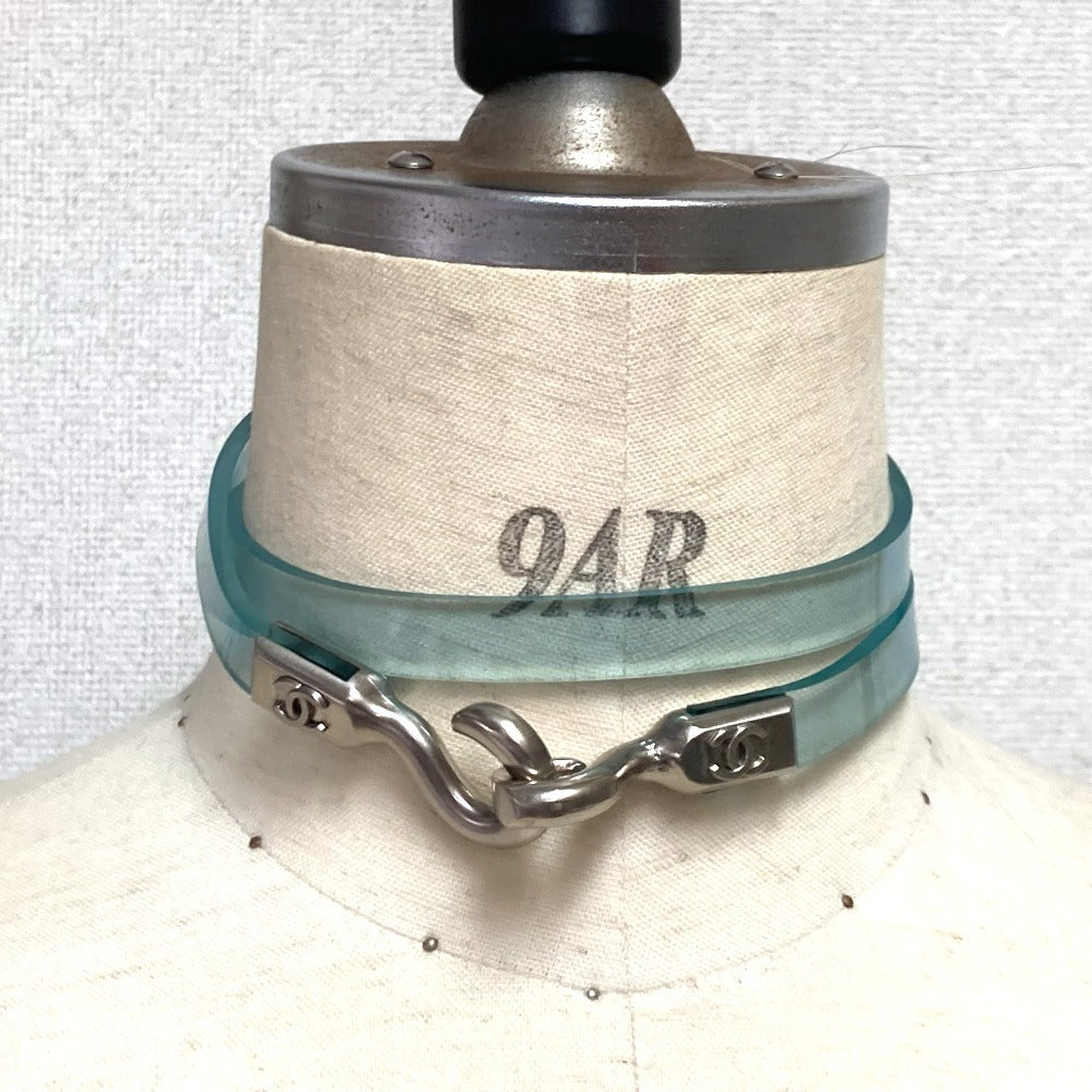 Chanel Belt Plastics Blue 00C Logo Cc Coco Mark Women