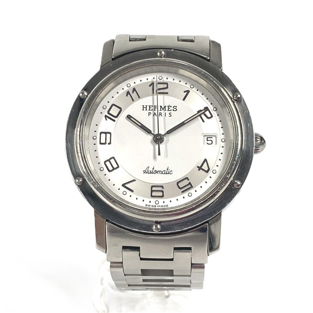 Hermes Watches Mechanical Automatic Cl1.810 Stainless Steel Silver Clipper Date White Dial