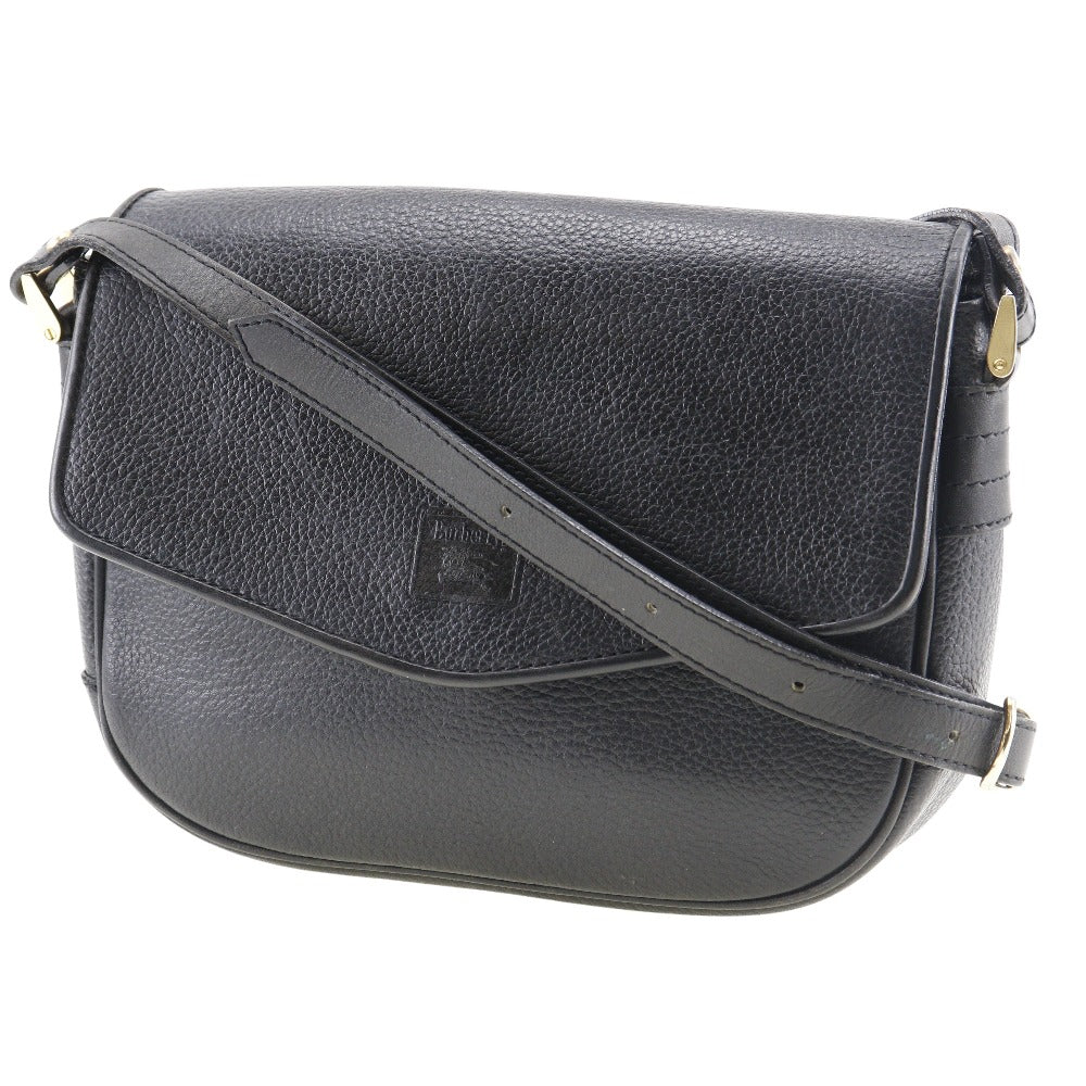 Burberry Shoulder Bag Leather Black Women