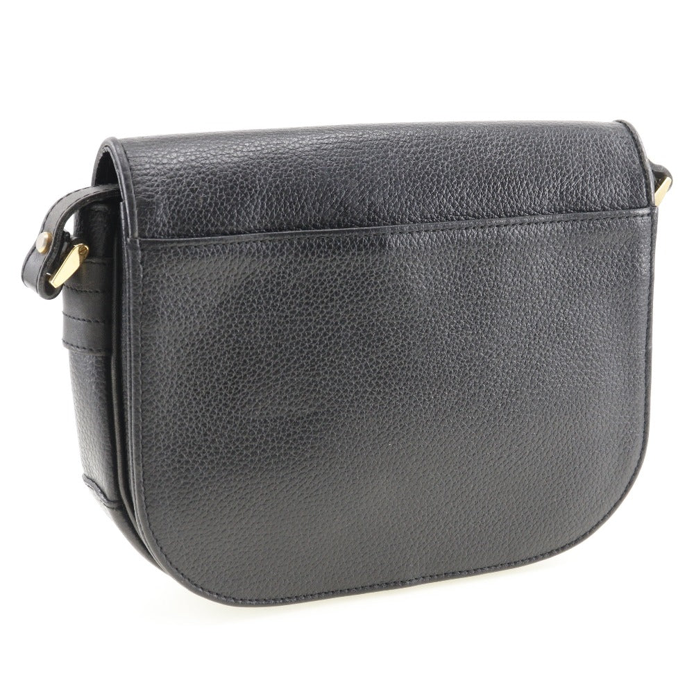 Burberry Shoulder Bag Leather Black Women