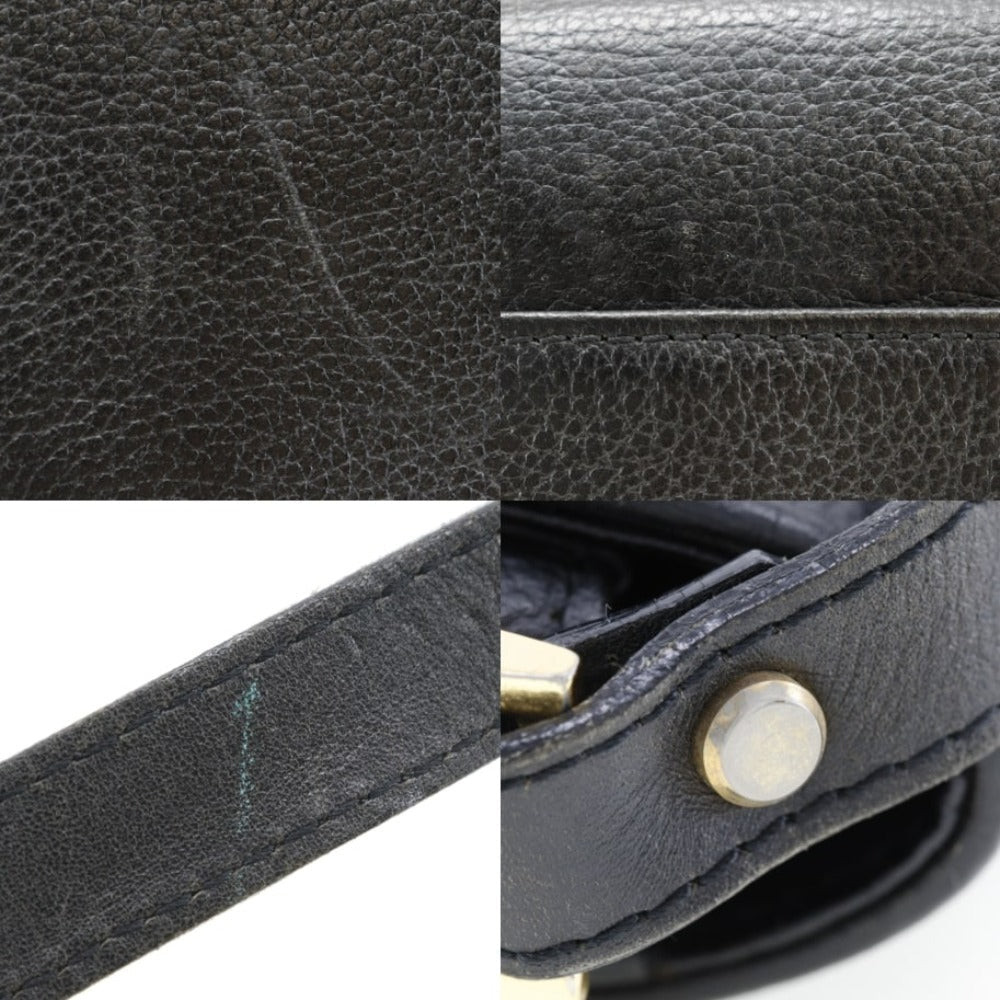 Burberry Shoulder Bag Leather Black Women