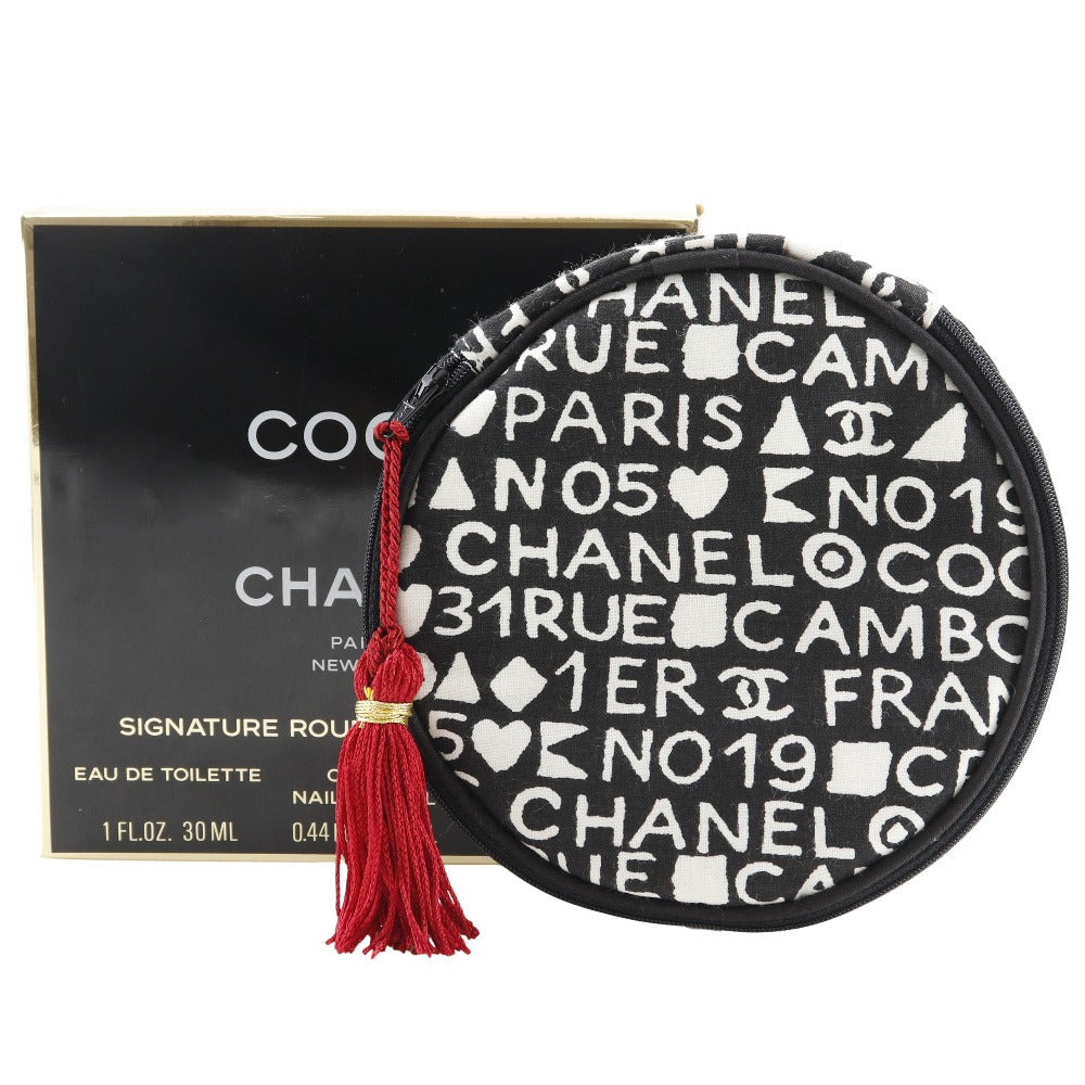 Chanel Pouch Cotton Black 31Rue Cambon Novelty Makeup Pouch Women