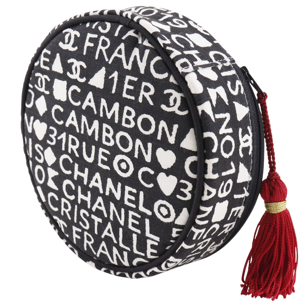 Chanel Pouch Cotton Black 31Rue Cambon Novelty Makeup Pouch Women