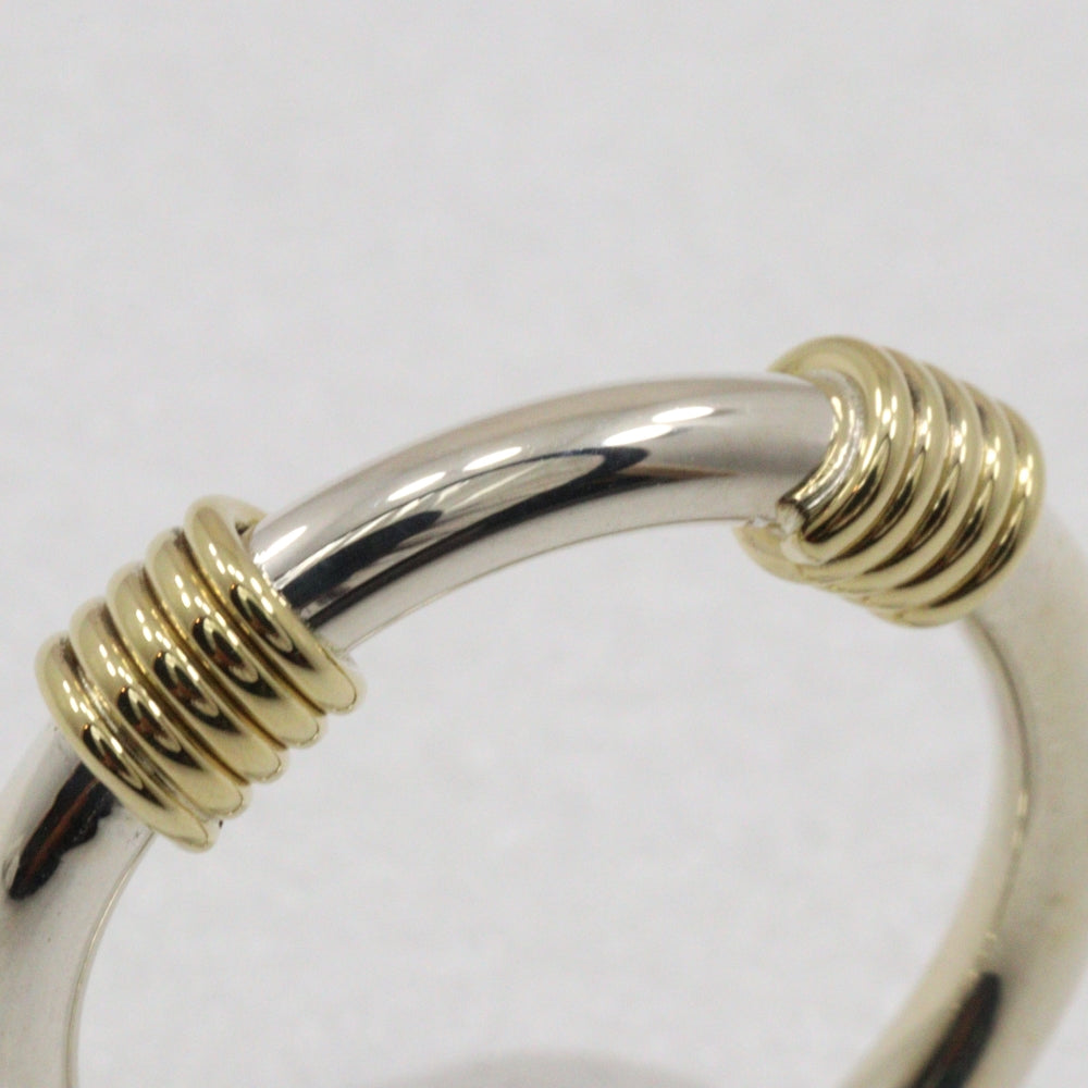 Tiffany&Co. Ring Silver925, K18 Yellow Gold Silver Bandwidth 2 Wire
