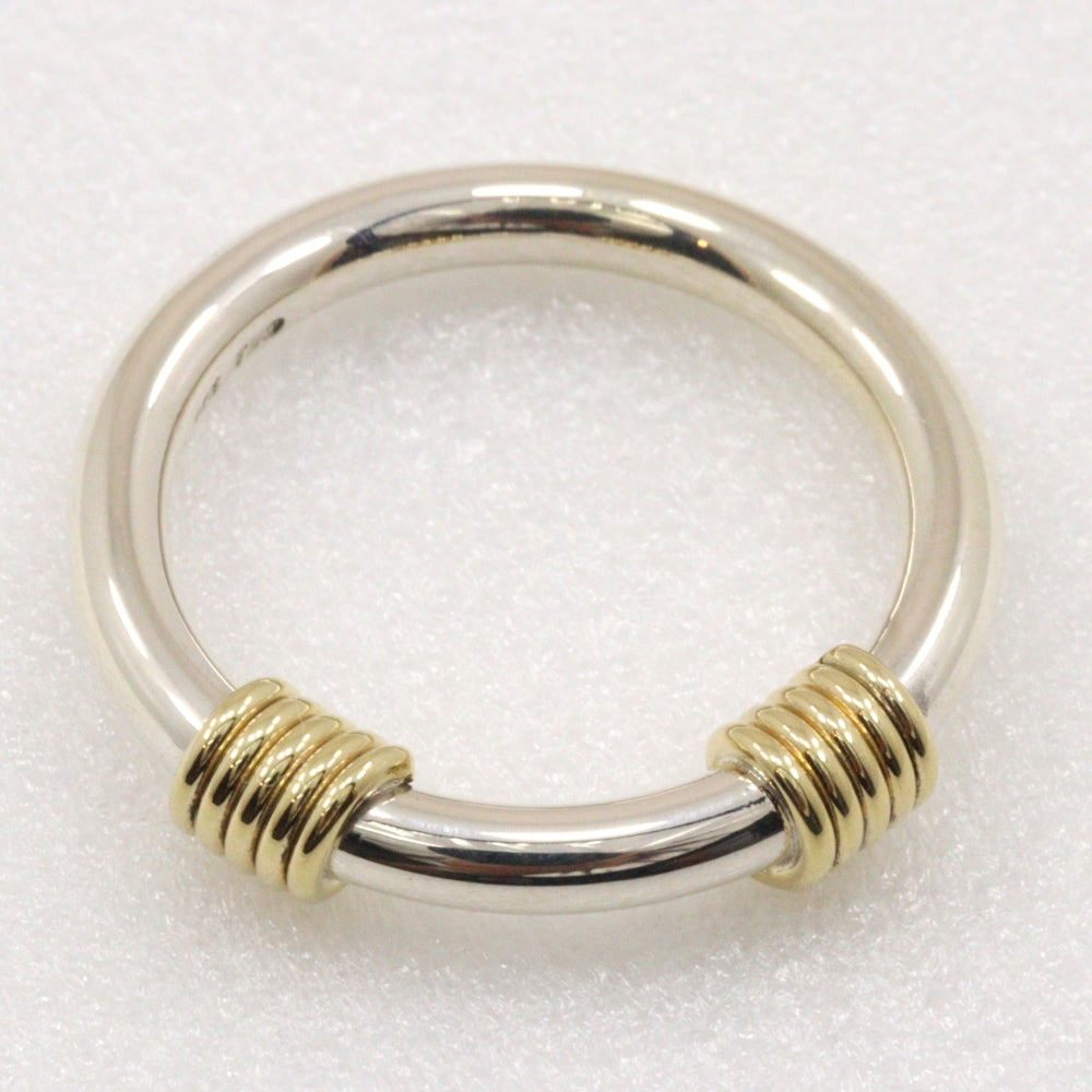 Tiffany&Co. Ring Silver925, K18 Yellow Gold Silver Bandwidth 2 Wire