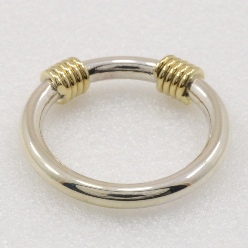 Tiffany&Co. Ring Silver925, K18 Yellow Gold Silver Bandwidth 2 Wire