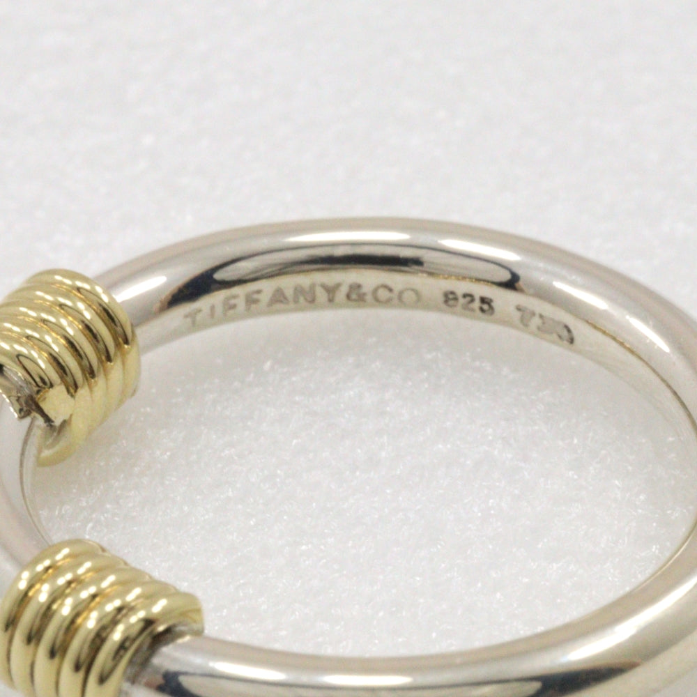 Tiffany&Co. Ring Silver925, K18 Yellow Gold Silver Bandwidth 2 Wire