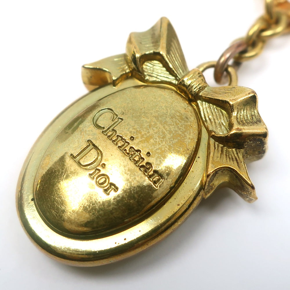 Christian Dior Key Ring Plated Gold Gold Women