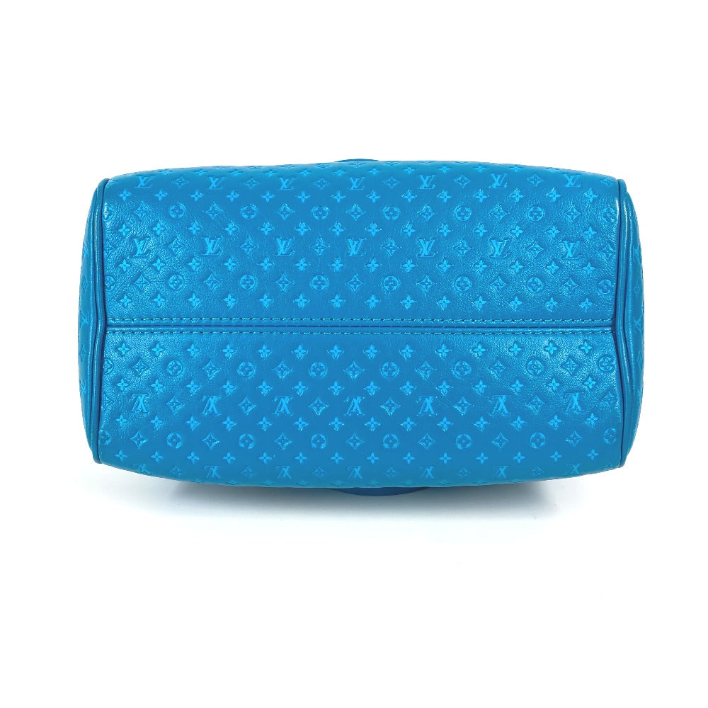 Louis Vuitton Handbag M22596 Calf Leather Blue Monogram Nanogram Speedy Bandouliere 20Cm Women