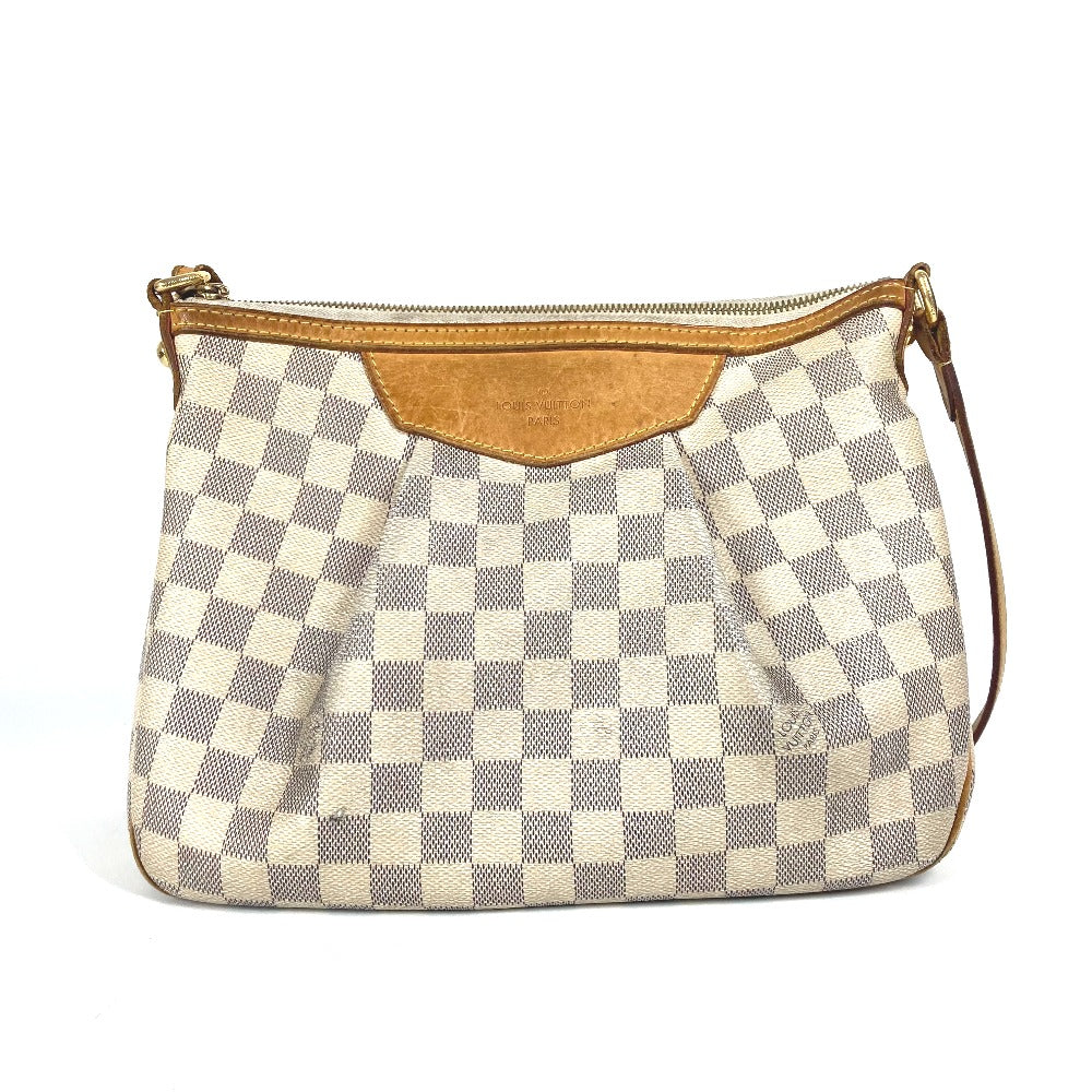 Louis Vuitton Shoulder Bag N41113 Damier Azur Canvas White Damier Azur Siracusa Pm Women