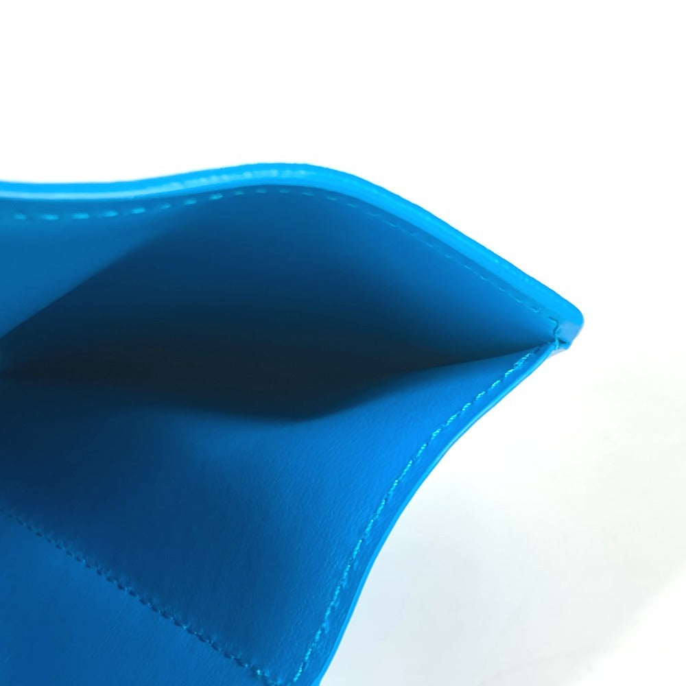 Louis Vuitton Trifold Wallet M82314 Leather Blue Nanogram Portefeuille Victorine Unisex(Unisex)