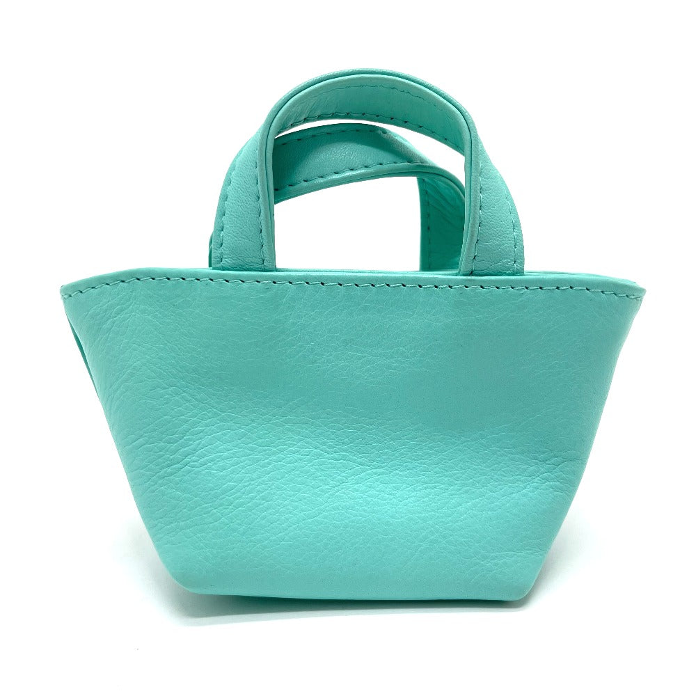 Dior Handbag Leather Turquoise Blue X Gold Metal Cd Logo Micro Bag Women