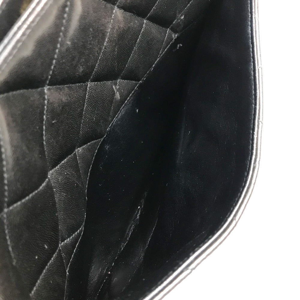Chanel Tote Bag Lambskin Black X Gold Metal Cc Coco Mark Matrasse Quilting Women
