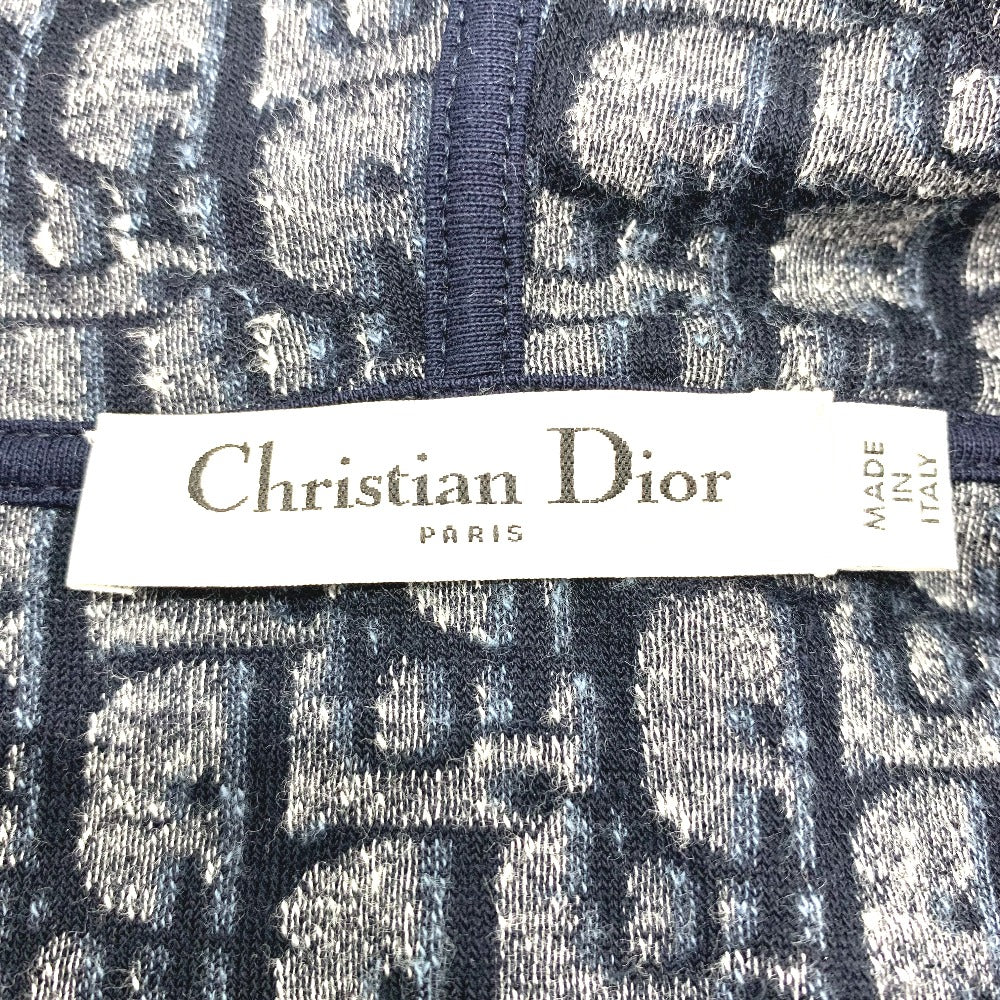 Dior One Piece 123R02A4022 Cotton Navy Oblique Fleece Short Dress Women Xs