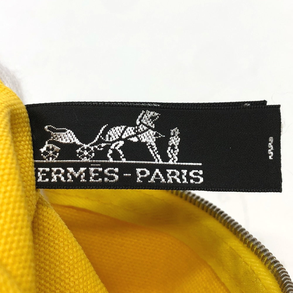 Hermes Pouch Canvas Yellow New Yachting Pouch Gm Women