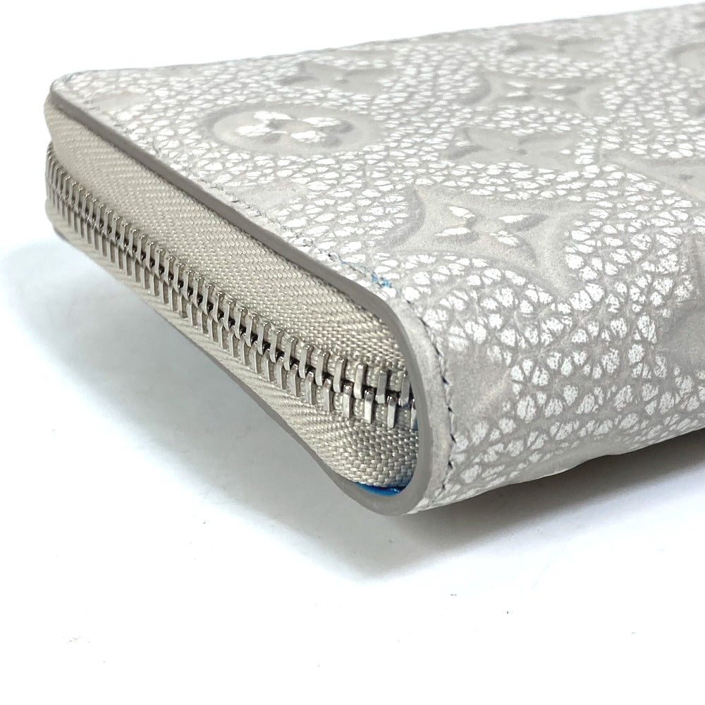Louis Vuitton Long Wallet Purse M81573 Taurillon Clemence Leather Gray Monogram Zippy Wallet
