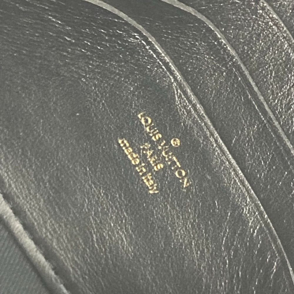 Louis Vuitton Shoulder Bag M81398 Leather Black Monogram Bubblegram Wallet On Strap Women