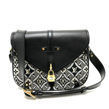 Louis Vuitton Shoulder Bag M57488 Canvas / Leather Black / Navy Since1854 Neo Saumur Mm Women