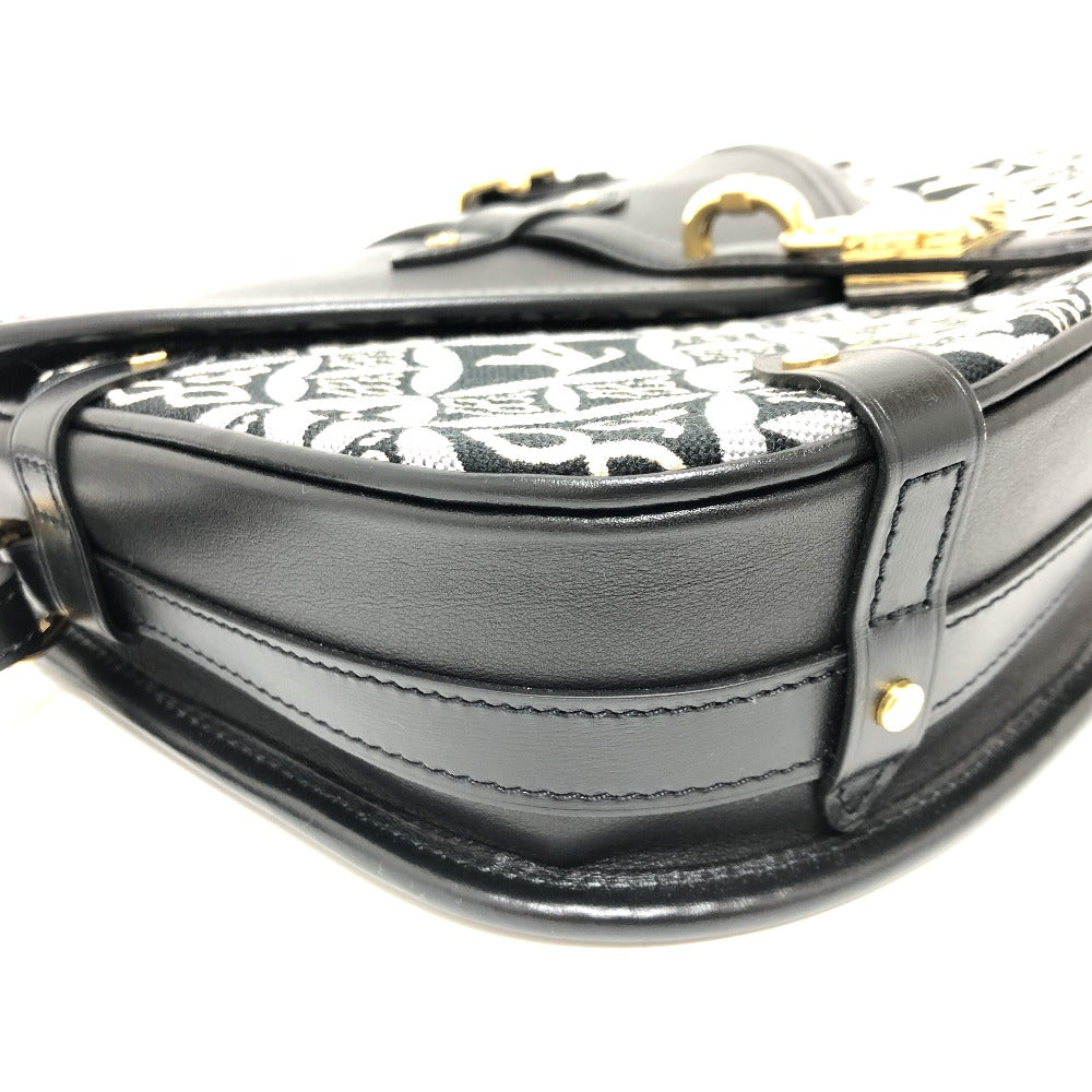 Louis Vuitton Shoulder Bag M57488 Canvas / Leather Black / Navy Since1854 Neo Saumur Mm