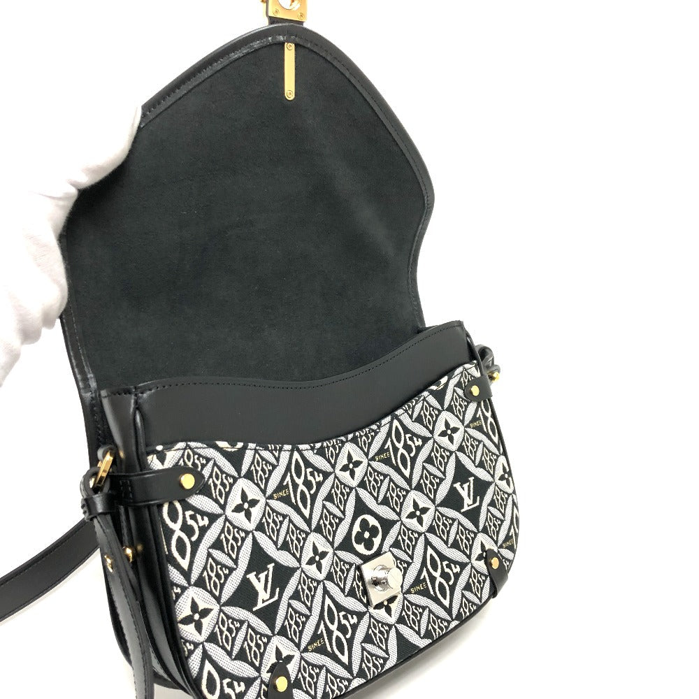 Louis Vuitton Shoulder Bag M57488 Canvas / Leather Black / Navy Since1854 Neo Saumur Mm