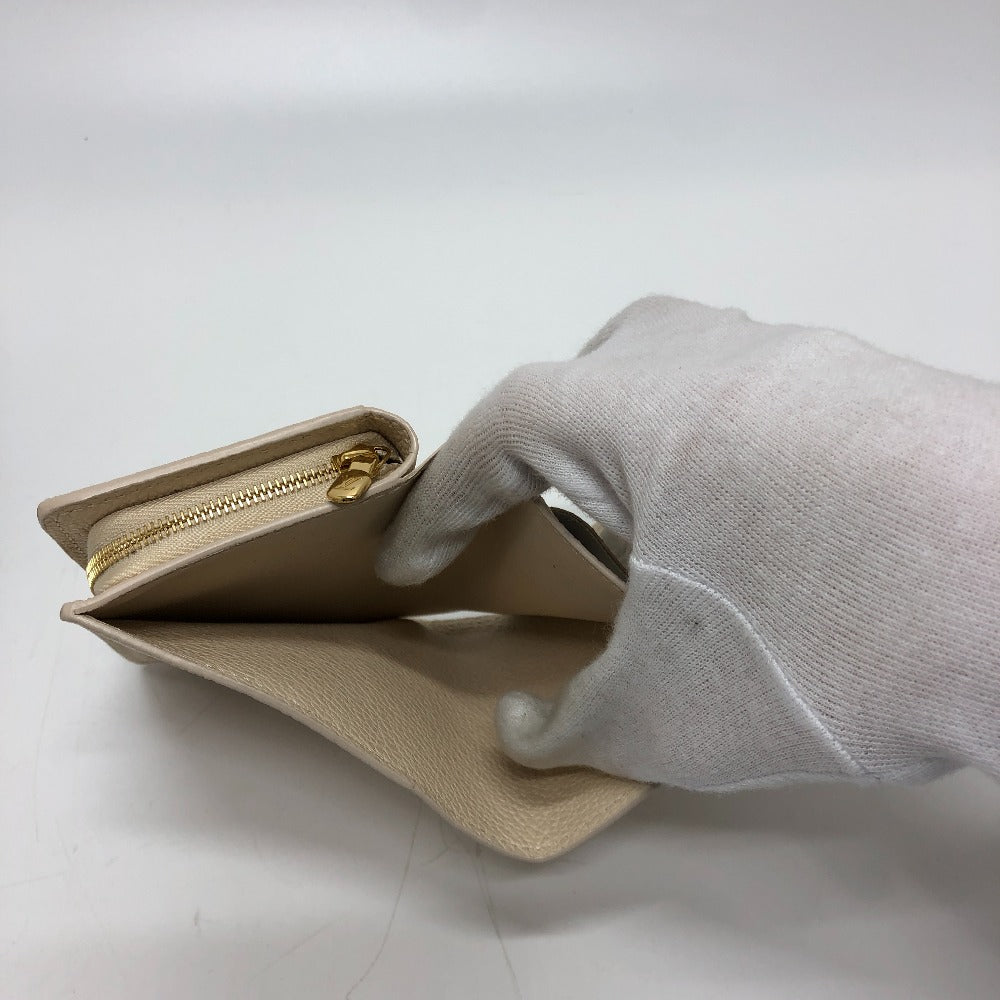 Louis Vuitton Folded Wallet M81927 Monogram Ann Platt Leather Beige Monogram Ann Platt Portefeuille