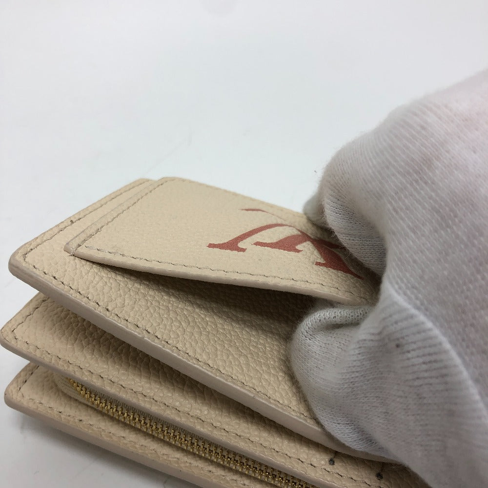Louis Vuitton Folded Wallet M81927 Monogram Ann Platt Leather Beige Monogram Ann Platt Portefeuille