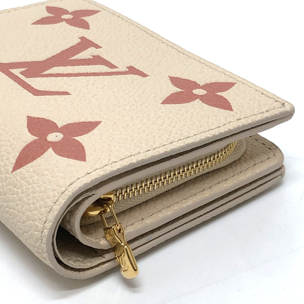 Louis Vuitton Folded Wallet M81927 Monogram Ann Platt Leather Beige Monogram Ann Platt Portefeuille