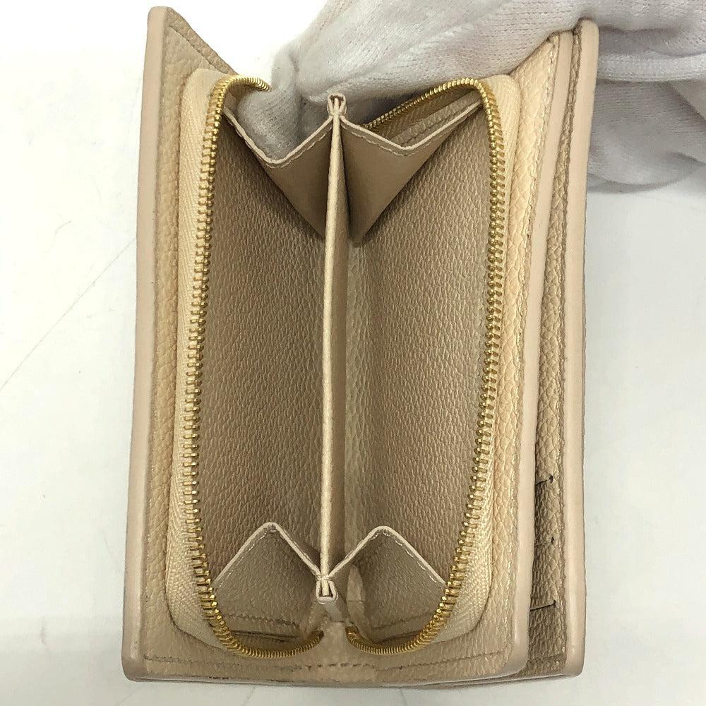 Louis Vuitton Folded Wallet M81927 Monogram Ann Platt Leather Beige Monogram Ann Platt Portefeuille