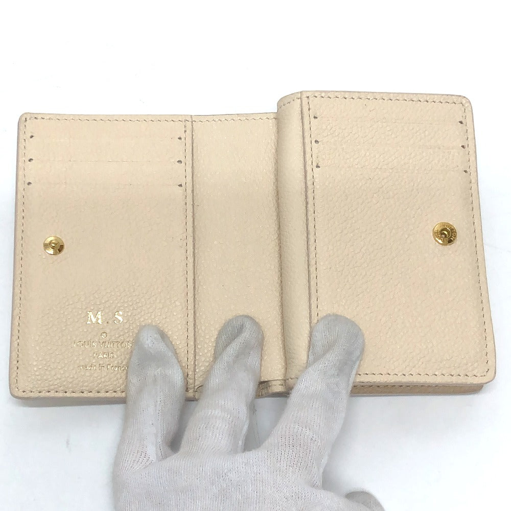 Louis Vuitton Folded Wallet M81927 Monogram Ann Platt Leather Beige Monogram Ann Platt Portefeuille