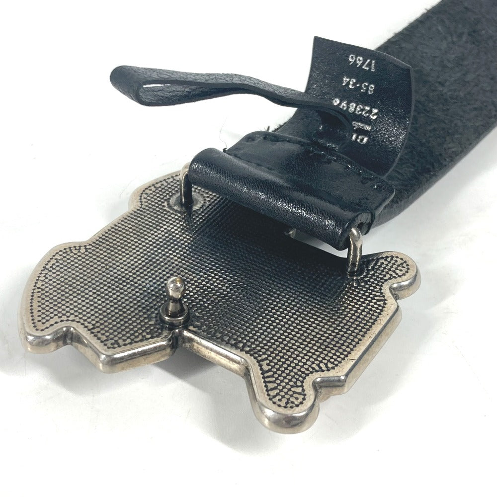 Gucci Belt 223896 Leather Black G Logo Buckle Women 85