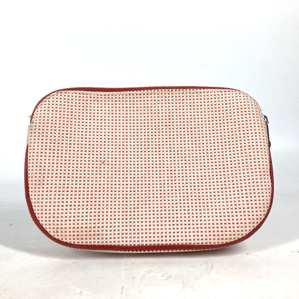 Hermes Pouch Cotton Orange Type Pouch "Echapp" Women