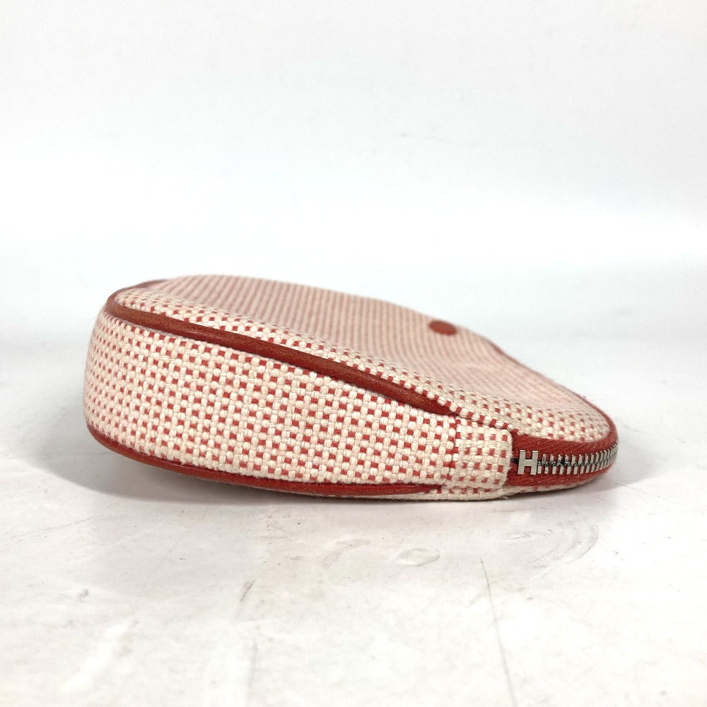 Hermes Pouch Cotton Orange Type Pouch "Echapp" Women