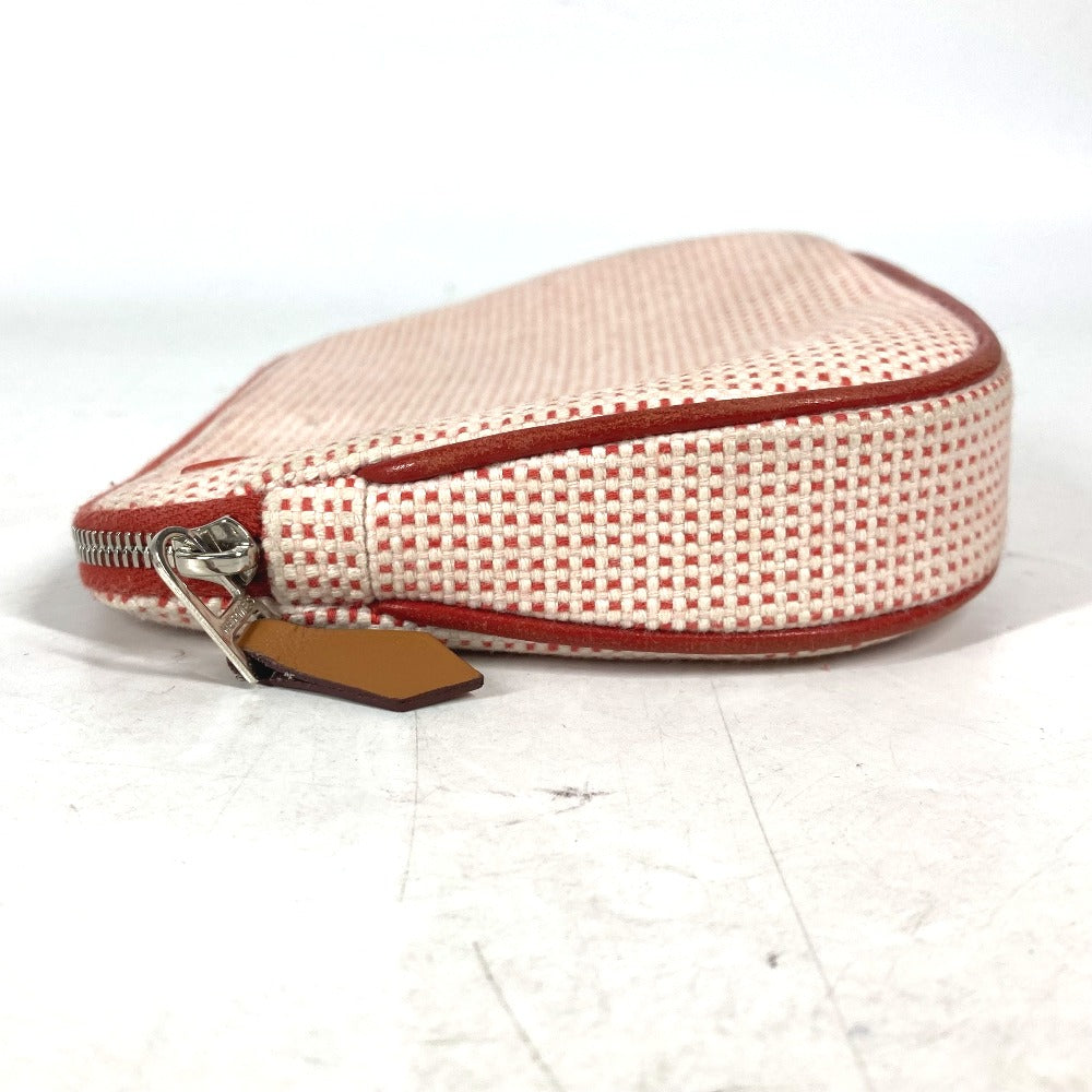 Hermes Pouch Cotton Orange Type Pouch "Echapp" Women