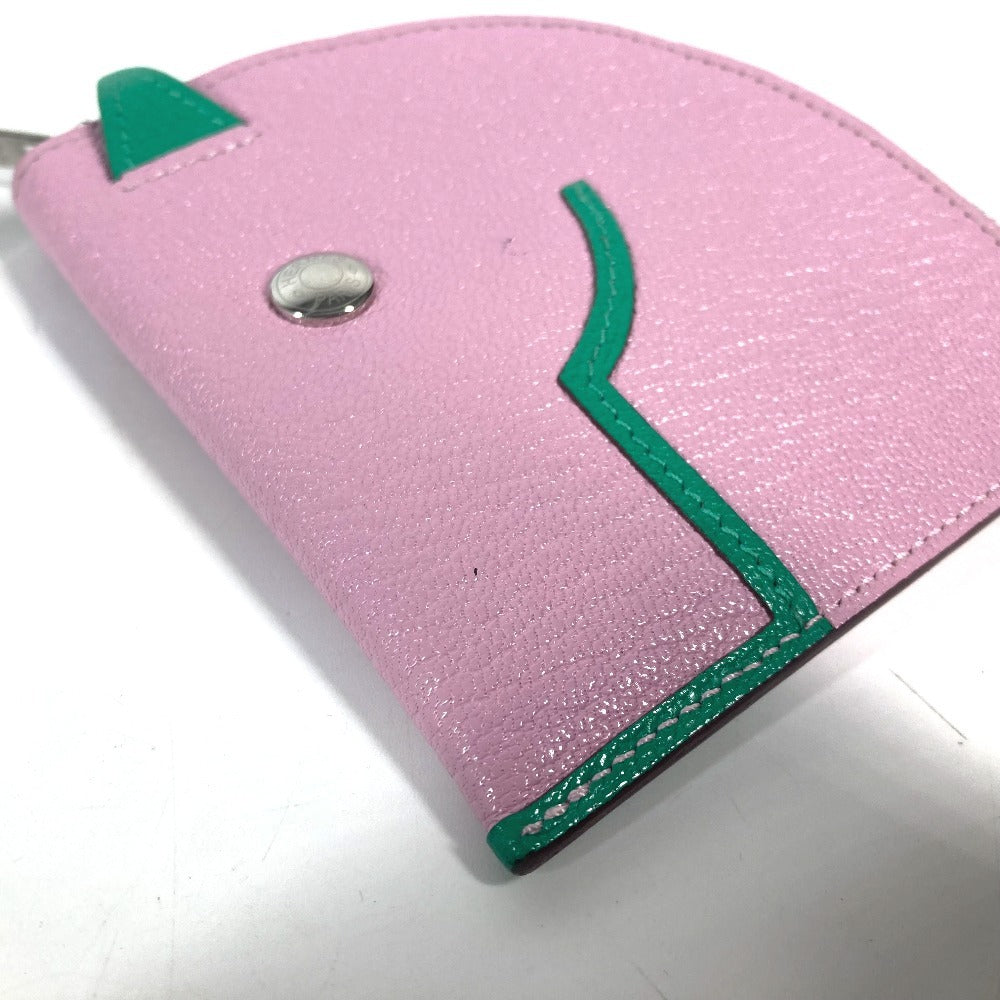 Hermes Coin Case Shave Pink Paddock Cheval Horse Women