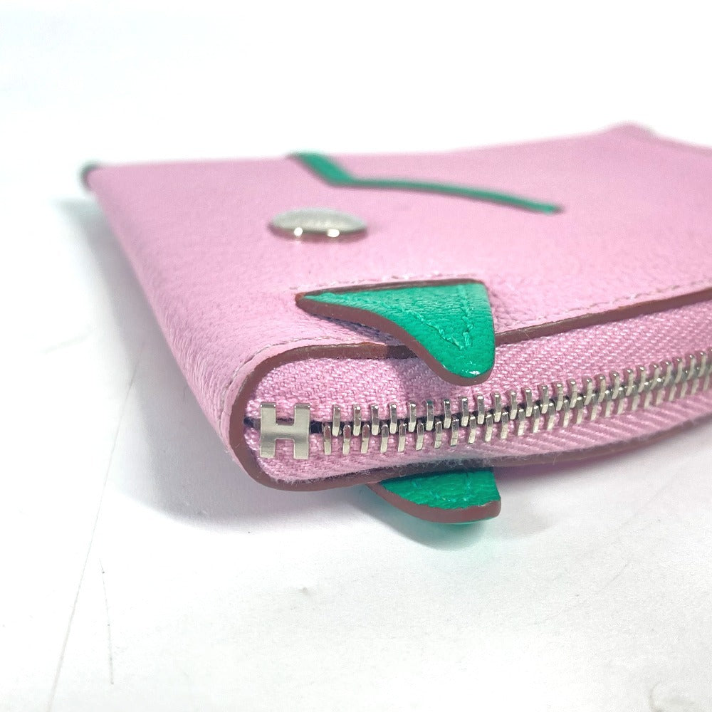 Hermes Coin Case Shave Pink Paddock Cheval Horse Women
