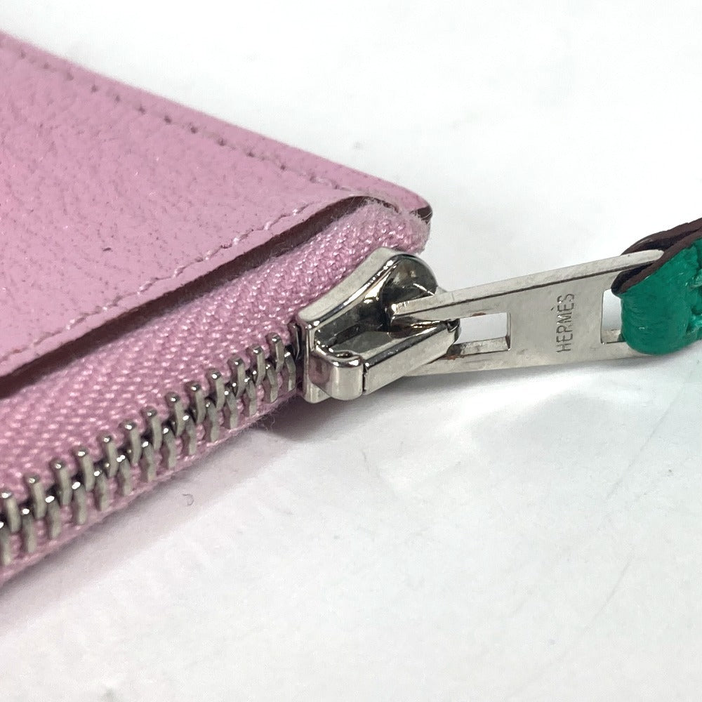 Hermes Coin Case Shave Pink Paddock Cheval Horse Women