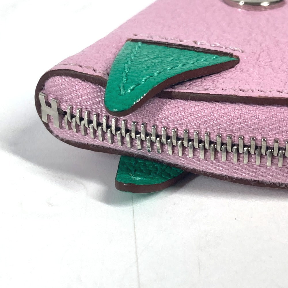 Hermes Coin Case Shave Pink Paddock Cheval Horse Women