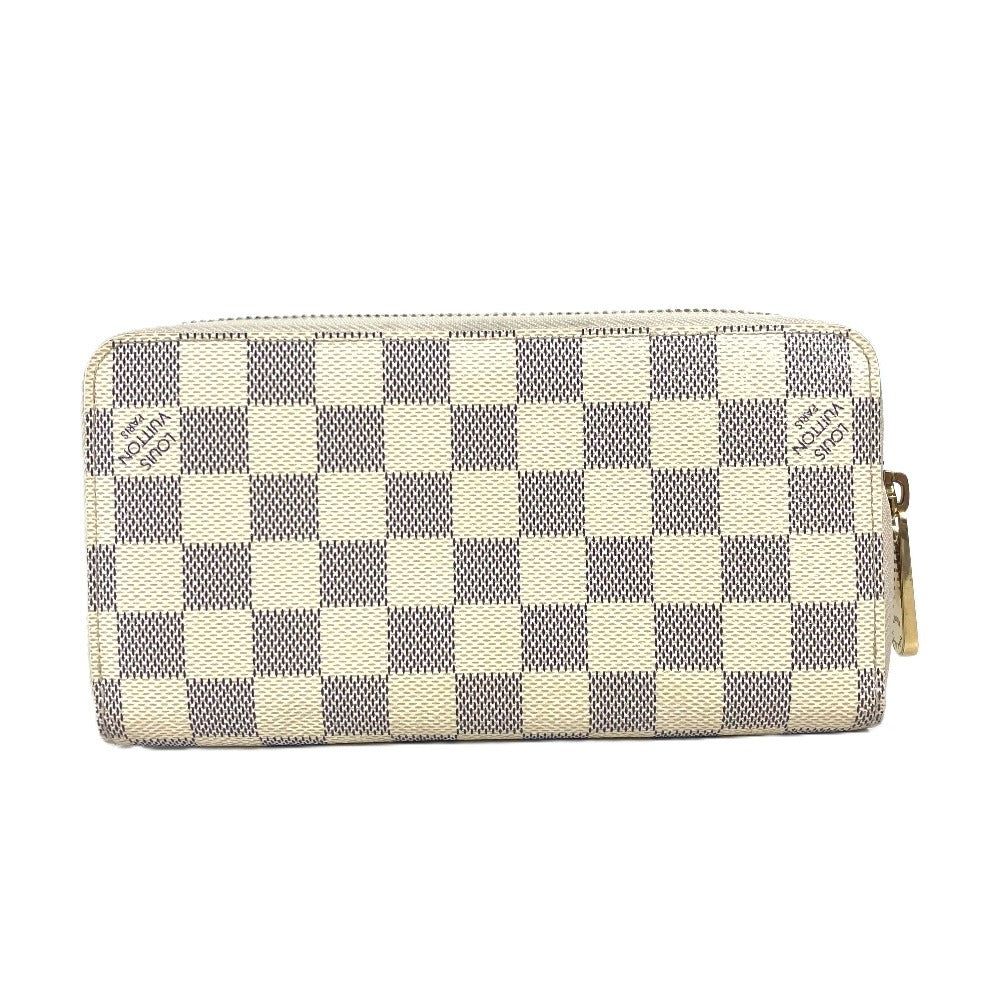 Louis Vuitton Long Wallet Purse N63006 Damier Azur Canvas White Damier Azur Balloon Motif Women