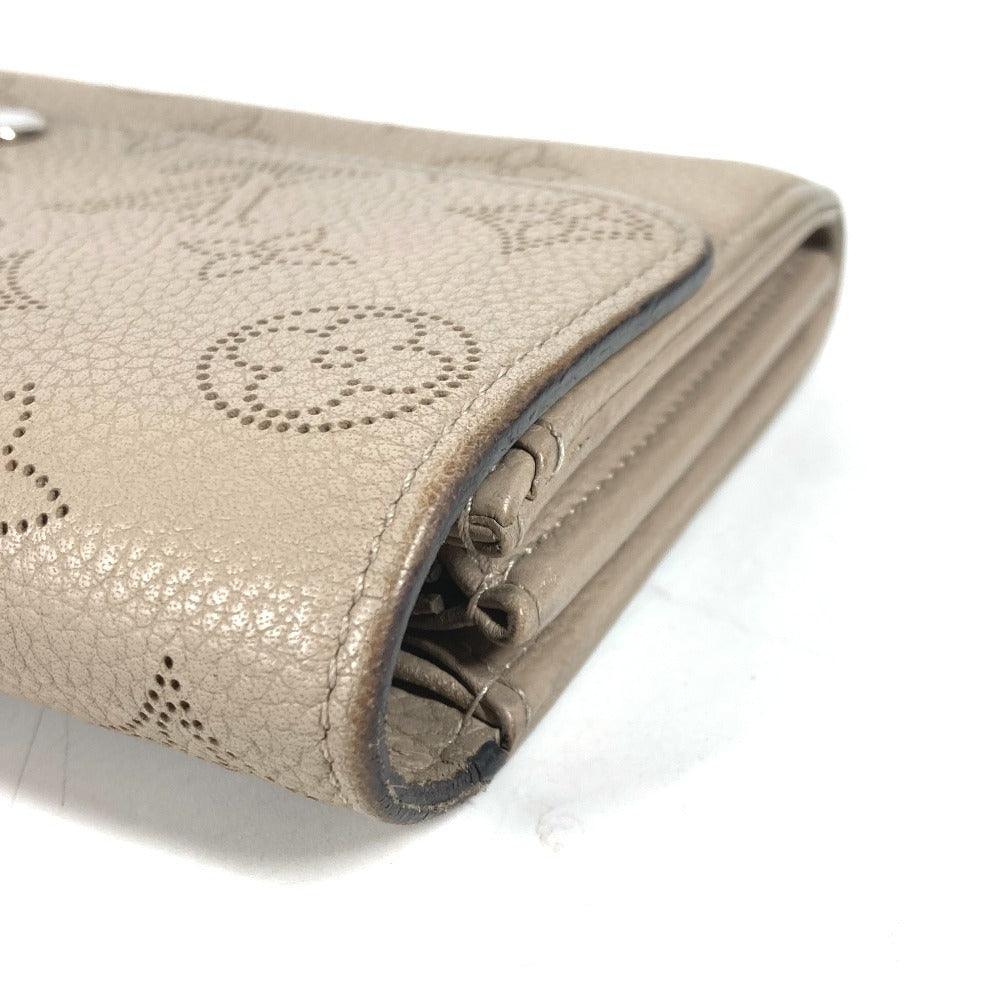 Louis Vuitton Long Wallet Purse M60144 Monogram Mahina Leather Beige Monogram Mahina Portefeuille