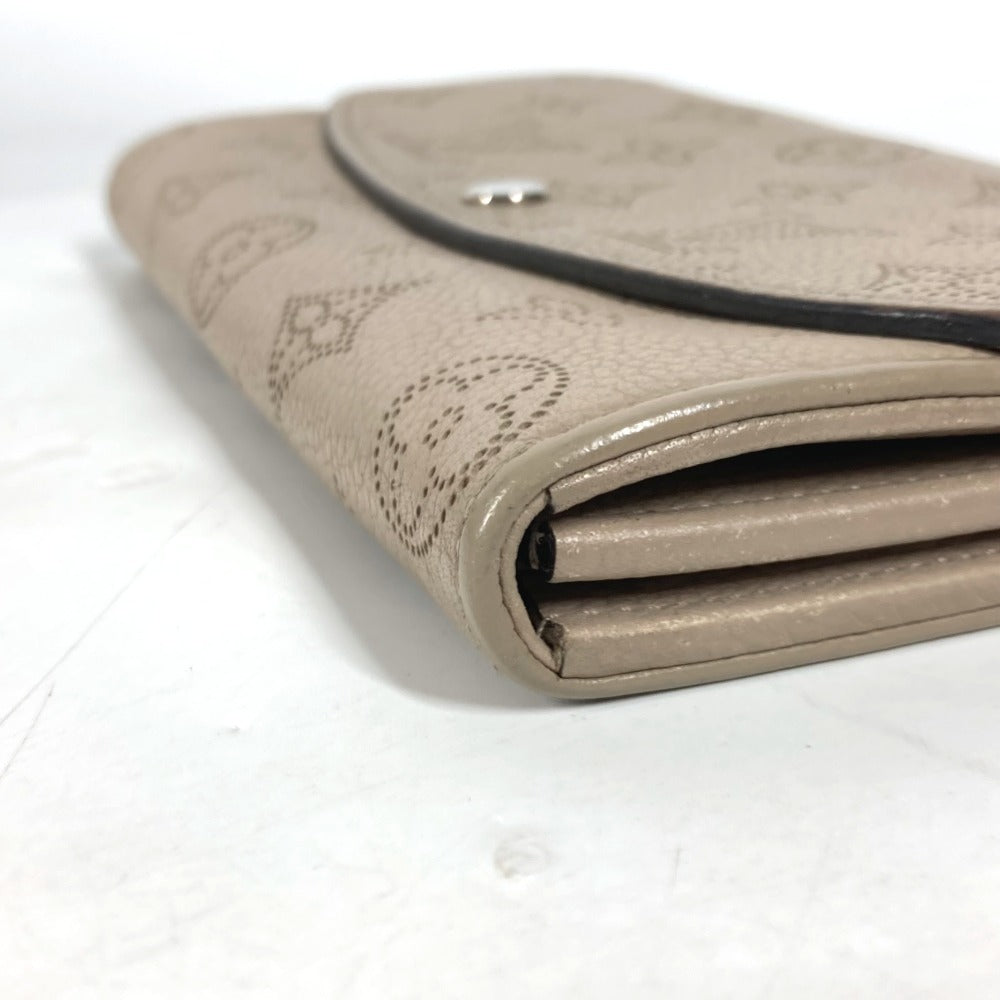 Louis Vuitton Long Wallet Purse M60144 Monogram Mahina Leather Beige Monogram Mahina Portefeuille