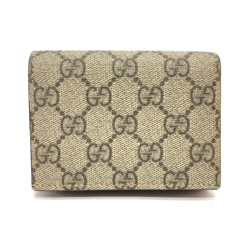 Gucci Folded Wallet 506277 Gg Supreme Canvas Beige Gg Supreme Bosco Women